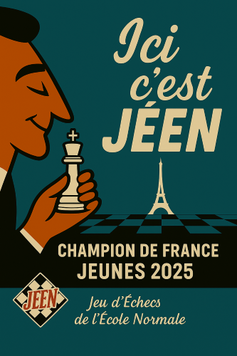 club échecs JEEN Paris affiche ici